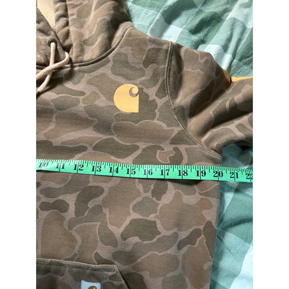 Carhartt Relaxed Fit Midweight Logo Sleeve Graphic Camo Sweatshirt Womens S - Picture 8 of 9